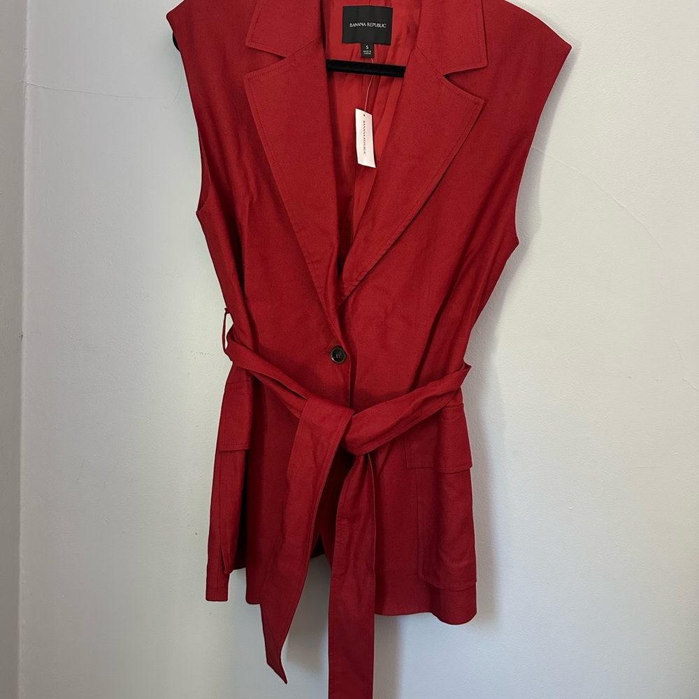 Banana Republic Crimson Vest Dress with Belt